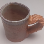 Overhead View Hand built Soda Glazed Cup