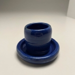 mini blue cup and plate