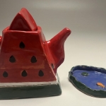 Watermelon Teapot with Pond Plate