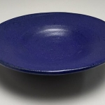 Flat blue bowl