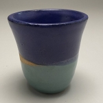 Half Turquoise half purple cup