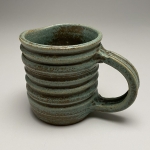 Green stripe mug