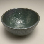 Textured green bowl
