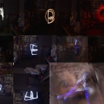 Alphabets using light trails