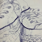 shoe ballpoint sketch
