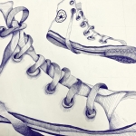 Shoe Ballpoint Pen Drawing