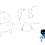 Astro Bot Sketch and Reference