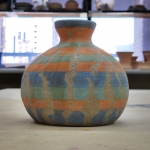 "Tropical Sea" - a water-etched vase