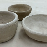 Wheel thrown bowls and cups 