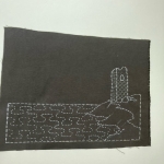 Sashiko Tool Bag -- front stitch